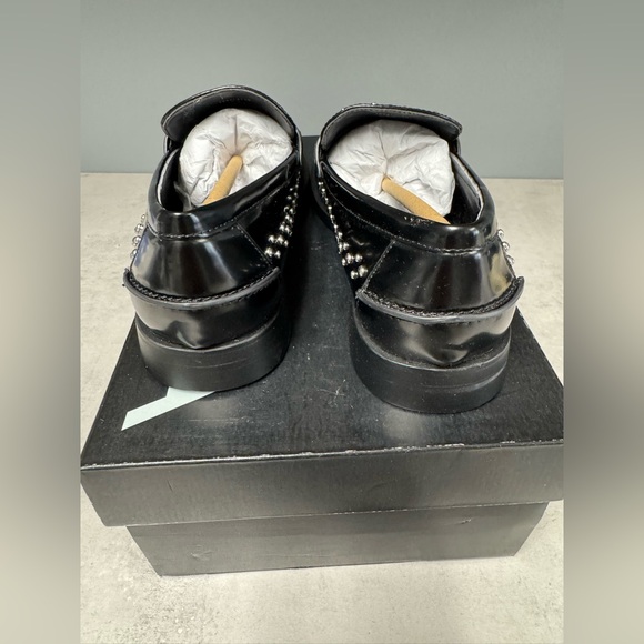 NIB- Aqua women’s Black Studded Loafers - Picture 4 of 9